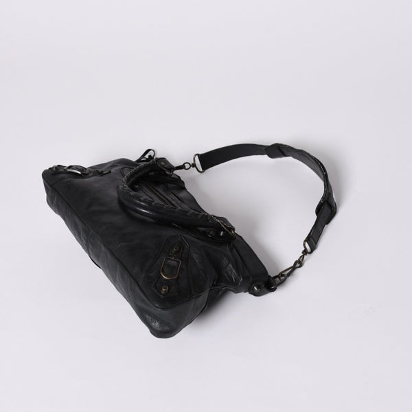 BALENCIAGA LE CITY FIRST The First 2WAY Bag 103208 Leather Black Good Condition Used 4a000046