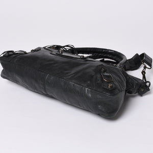 BALENCIAGA LE CITY FIRST The First 2WAY Bag 103208 Leather Black Good Condition Used 4a000046