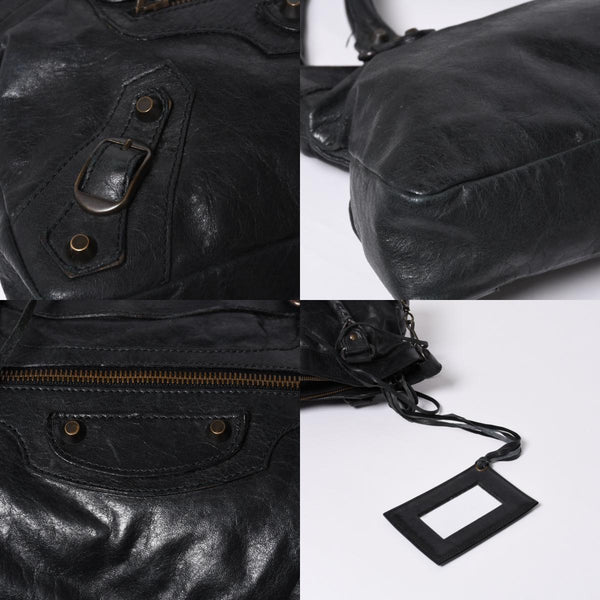 BALENCIAGA LE CITY FIRST The First 2WAY Bag 103208 Leather Black Good Condition Used 4a000046