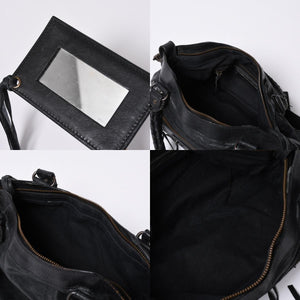 BALENCIAGA LE CITY FIRST The First 2WAY Bag 103208 Leather Black Good Condition Used 4a000046