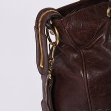 画像をギャラリービューアに読み込む, BALENCIAGA バレンシアガ ザ・ヴェロ ショルダー ハンドバッグ 2way 282010 ブラウン レザー シャンパンゴールド金具 美品 中古 4a000039