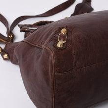画像をギャラリービューアに読み込む, BALENCIAGA バレンシアガ ザ・ヴェロ ショルダー ハンドバッグ 2way 282010 ブラウン レザー シャンパンゴールド金具 美品 中古 4a000039