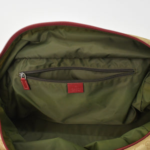 GUCCI GG Canvas Boston Bag Boston Bag Sherry Line 153240 Leather Brown Red Good Condition Used 4a000175