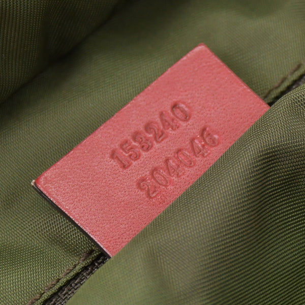 GUCCI GG Canvas Boston Bag Boston Bag Sherry Line 153240 Leather Brown Red Good Condition Used 4a000175