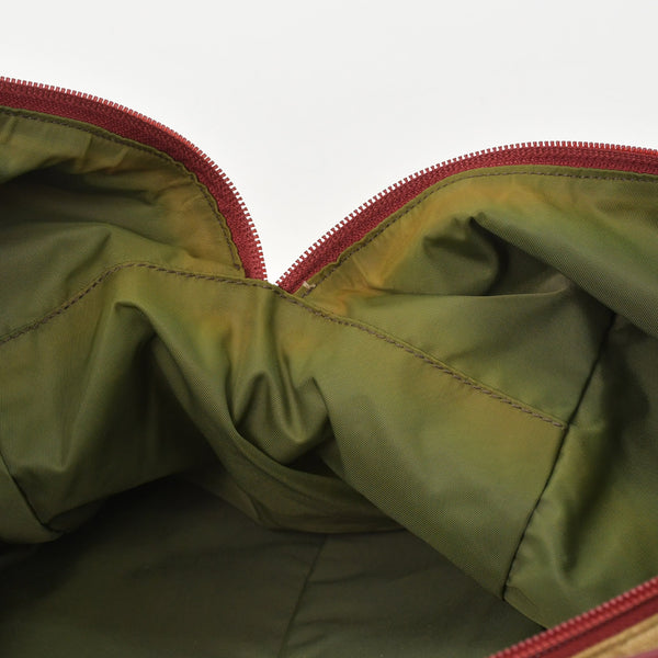 GUCCI GG Canvas Boston Bag Boston Bag Sherry Line 153240 Leather Brown Red Good Condition Used 4a000175