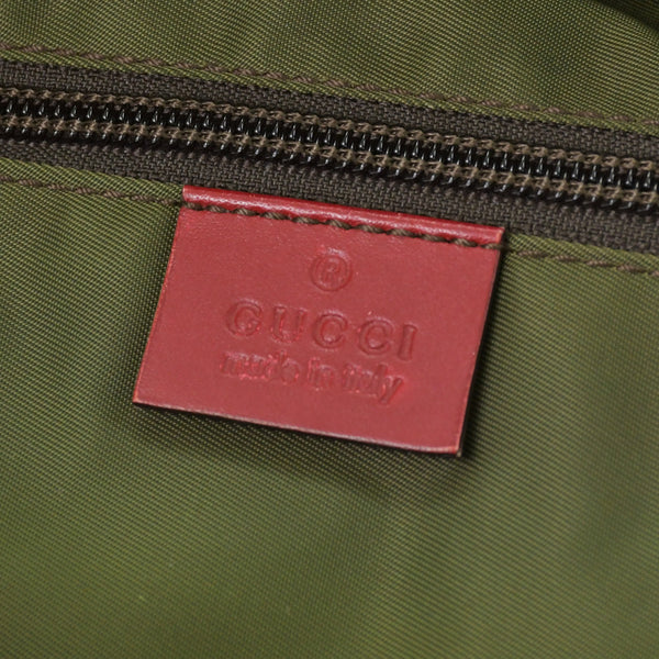 GUCCI GG Canvas Boston Bag Boston Bag Sherry Line 153240 Leather Brown Red Good Condition Used 4a000175