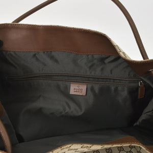GUCCI グッチ GGキャンバス Large Tote Bag ラージトートバッグ ベージュ ブラウン 101268 美品 中古 4a000199