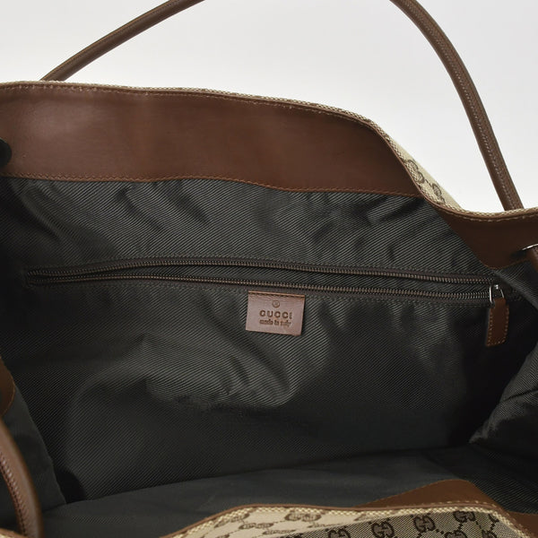GUCCI グッチ GGキャンバス Large Tote Bag ラージトートバッグ ベージュ ブラウン 101268 美品 中古 4a000199