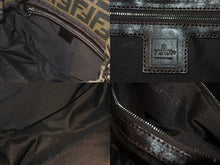 画像をギャラリービューアに読み込む, FENDI フェンディ ズッカ柄 マンマバケット ワンショルダーバッグ ブラウン キャンバス レザー シルバー金具 ロゴ 美品 中古 4b000296