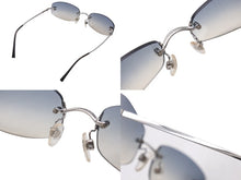画像をギャラリービューアに読み込む, 極美品 CHANEL シャネル ココマーク サングラス リムレス 4002 ブルー グラデーション 小物 メガネ アイウェア 54☐19 130 美品 中古 4b000326