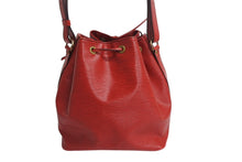 画像をギャラリービューアに読み込む, LOUIS VUITTON ルイヴィトン エピ ノエ 巾着ショルダーバッグ M44007 カスティリアンレッド レザー ゴールド金具 美品 中古 4b003408