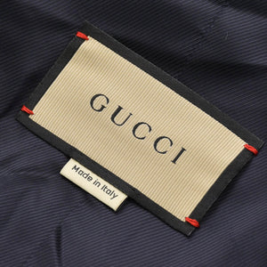 New and unused GUCCI Gucci Tweed Jacket 741095 Navy GG Logo Size 50 Wool Used 4a000344