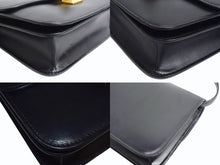 画像をギャラリービューアに読み込む, CELINE セリーヌ ショルダーバッグ クラシックボックス ミディアム 189173DLS カーフスキン ブラック ゴールド金具 美品 中古 4b003438