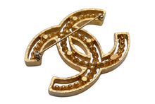 Load image into Gallery viewer, CHANEL シャネル ブローチ 重量約20.1g ココマーク ラインストーン 02A刻印 ゴールド クリア メタル ラインストーン 美品 中古 4b000370