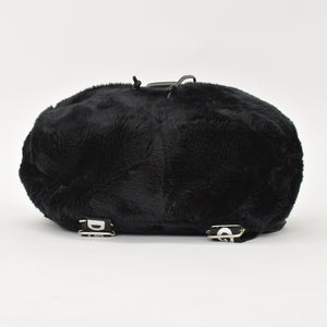 DOLCE & GABBANA Dolce & Gabbana Faux Fur Rucksack Black Good Condition Used 4a000371