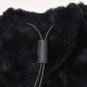 DOLCE & GABBANA Dolce & Gabbana Faux Fur Rucksack Black Good Condition Used 4a000371