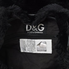 画像をギャラリービューアに読み込む, DOLCE＆GABBANA ドルチェ＆ガッバーナ フェイクファー リュックサック ブラック 美品 中古 4a000371