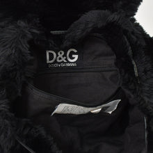 画像をギャラリービューアに読み込む, DOLCE＆GABBANA ドルチェ＆ガッバーナ フェイクファー リュックサック ブラック 美品 中古 4a000371
