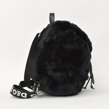 画像をギャラリービューアに読み込む, DOLCE＆GABBANA ドルチェ＆ガッバーナ フェイクファー リュックサック ブラック 美品 中古 4a000371