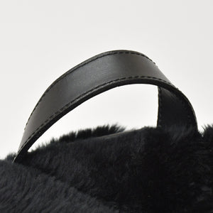 DOLCE & GABBANA Dolce & Gabbana Faux Fur Rucksack Black Good Condition Used 4a000371