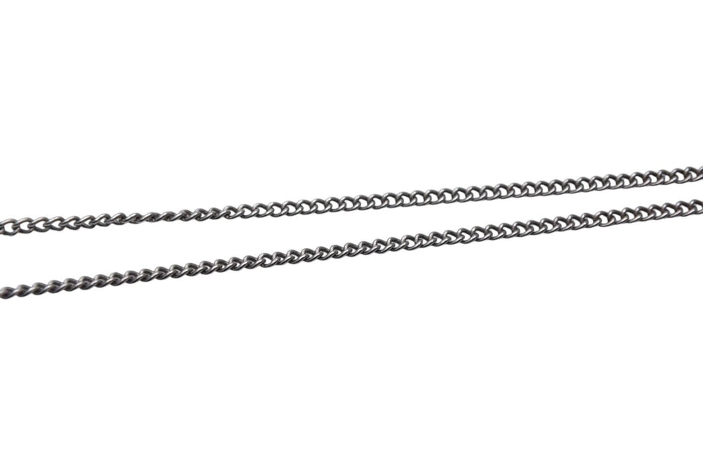 CHANEL Necklace Coco Mark Weight approx. 5.0g Total length approx. 47.5cm Rhinestone Metal Silver Good Condition Used 4b000372