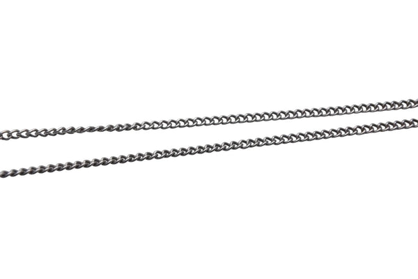 CHANEL Necklace Coco Mark Weight approx. 5.0g Total length approx. 47.5cm Rhinestone Metal Silver Good Condition Used 4b000372