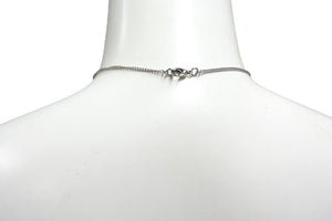 CHANEL Necklace Coco Mark Weight approx. 5.0g Total length approx. 47.5cm Rhinestone Metal Silver Good Condition Used 4b000372