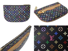 画像をギャラリービューアに読み込む, LOUIS VUITTON ルイヴィトン モノグラム マルチカラー ポシェットGM ポーチ M60030 MI0056 ブラック 良品 中古 4b000039
