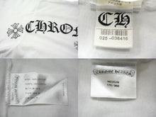 画像をギャラリービューアに読み込む, CHROME HEARTS クロムハーツ 半袖Ｔシャツ 新型 背面アーチロゴ サイズM ホワイト ブラック コットン 良品 中古 4b000459