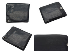 画像をギャラリービューアに読み込む, CHROME HEARTS クロムハーツ 1スナップ クロスボタン ウォレット 二つ折り財布 レザー シルバー925 ブラック 良品 中古 4b000471