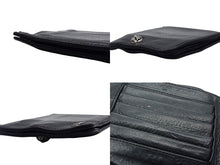 画像をギャラリービューアに読み込む, CHROME HEARTS クロムハーツ 1スナップ クロスボタン ウォレット 二つ折り財布 レザー シルバー925 ブラック 良品 中古 4b000471