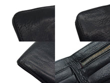 画像をギャラリービューアに読み込む, CHROME HEARTS クロムハーツ 1スナップ クロスボタン ウォレット 二つ折り財布 レザー シルバー925 ブラック 良品 中古 4b000471