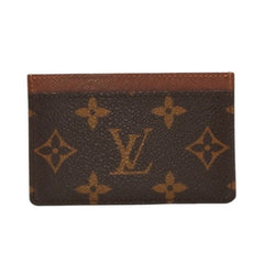 Very good condition LOUIS VUITTON Porte Carte Sample Card Case M61733 Monogram Canvas Brown Used 4a000711