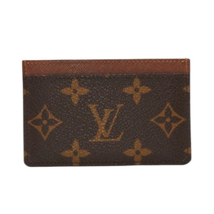 Very good condition LOUIS VUITTON Porte Carte Sample Card Case M61733 Monogram Canvas Brown Used 4a000711