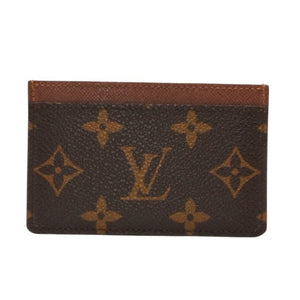 Very good condition LOUIS VUITTON Porte Carte Sample Card Case M61733 Monogram Canvas Brown Used 4a000711
