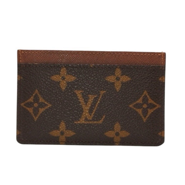Very good condition LOUIS VUITTON Porte Carte Sample Card Case M61733 Monogram Canvas Brown Used 4a000711