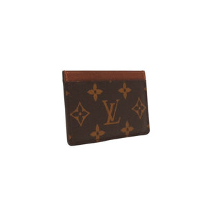 Very good condition LOUIS VUITTON Porte Carte Sample Card Case M61733 Monogram Canvas Brown Used 4a000711