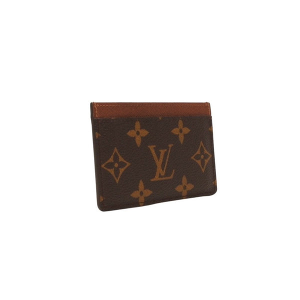Very good condition LOUIS VUITTON Porte Carte Sample Card Case M61733 Monogram Canvas Brown Used 4a000711
