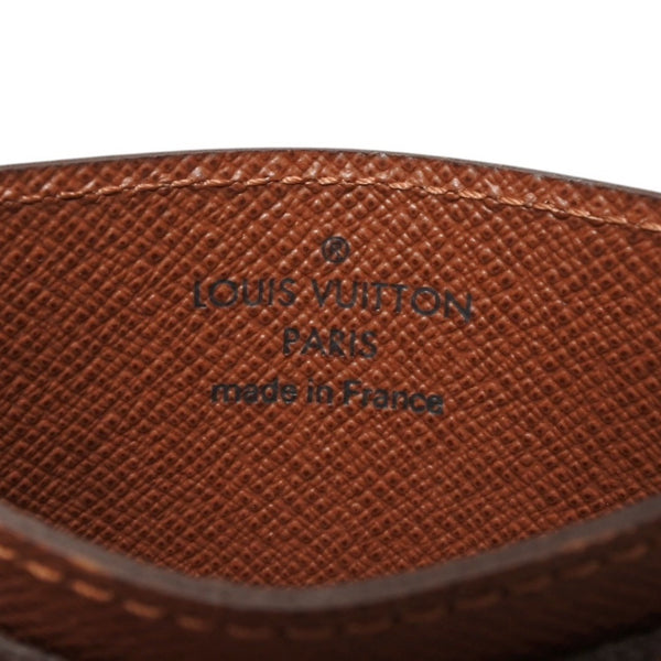 Very good condition LOUIS VUITTON Porte Carte Sample Card Case M61733 Monogram Canvas Brown Used 4a000711