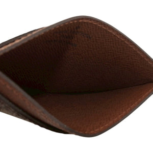 Very good condition LOUIS VUITTON Porte Carte Sample Card Case M61733 Monogram Canvas Brown Used 4a000711