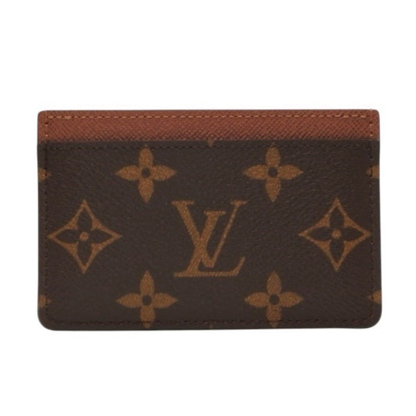 Very good condition LOUIS VUITTON Porte Carte Sample Card Case M61733 Monogram Canvas Brown Used 4a000711