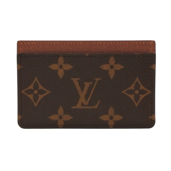 Very good condition LOUIS VUITTON Porte Carte Sample Card Case M61733 Monogram Canvas Brown Used 4a000711