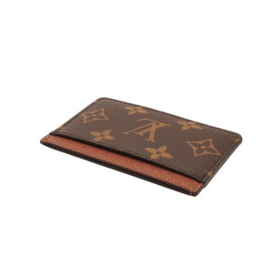 Very good condition LOUIS VUITTON Porte Carte Sample Card Case M61733 Monogram Canvas Brown Used 4a000711