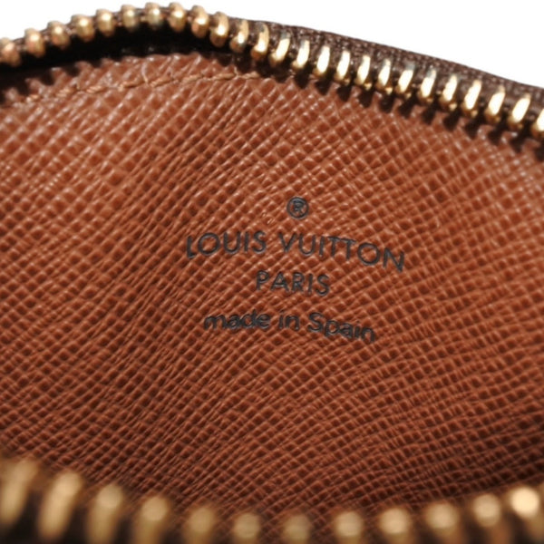極美品 LOUIS VUITTON ルイヴィトン ポルトモネ シリング コインケース M60025 ゴールド金具 ブラウン 中古 4a000278