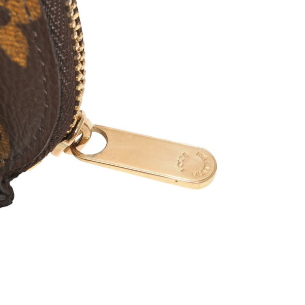 極美品 LOUIS VUITTON ルイヴィトン ポルトモネ シリング コインケース M60025 ゴールド金具 ブラウン 中古 4a000278