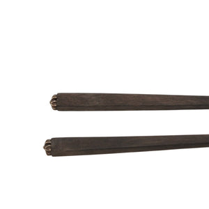 New and unused CHROME HEARTS Chopsticks Ebony Wood Silver 925 Brown Used 4a000607