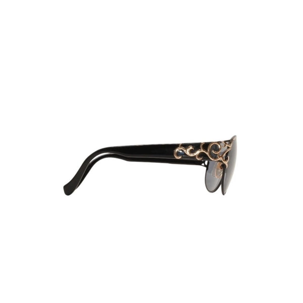 Very Good Condition YVES SAINT LAURENT Yves Saint Laurent Sunglasses Eyewear 31-4703 Black Gold Acetate Plastic Used 4a000523