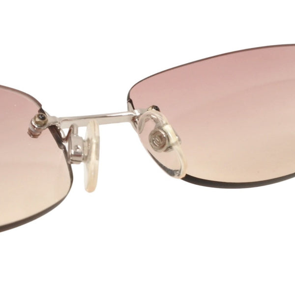 極美品 CHANEL シャネル リムレス サングラス アイウェア 4002 c.124/58 サイズ57□19 130 ココマーク ピンク グラデーション 中古 4a000490