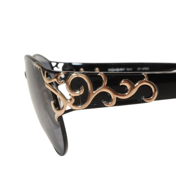 Very Good Condition YVES SAINT LAURENT Yves Saint Laurent Sunglasses Eyewear 31-4703 Black Gold Acetate Plastic Used 4a000523