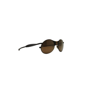 CHANEL Sunglasses Eyewear 05982 50927 Coco Mark Metal Rubber Matte Black Gold Good Condition Used 4a000491